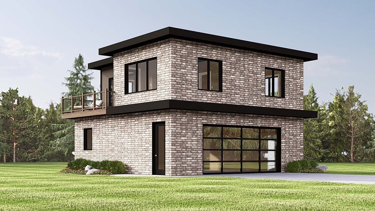 Garage-Living Plan 100702 Elevation