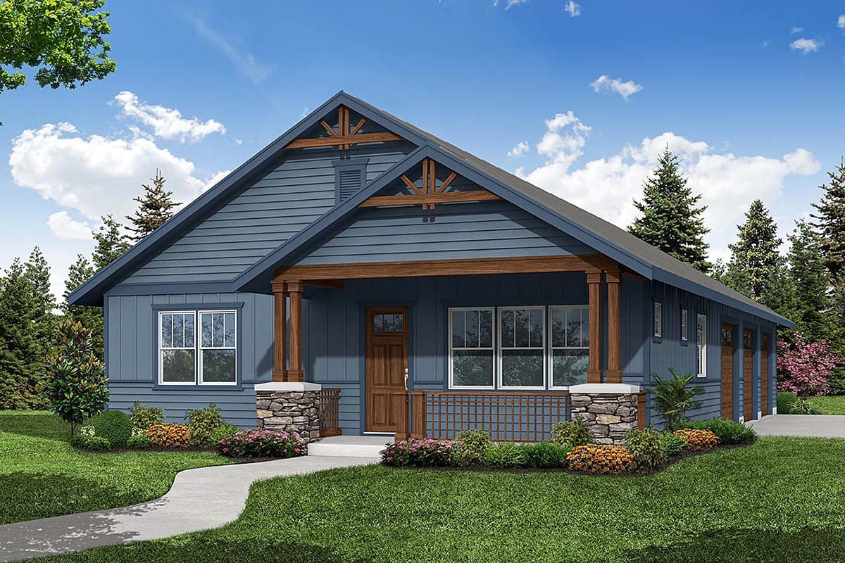 Garage-Living Plan 100801 Elevation
