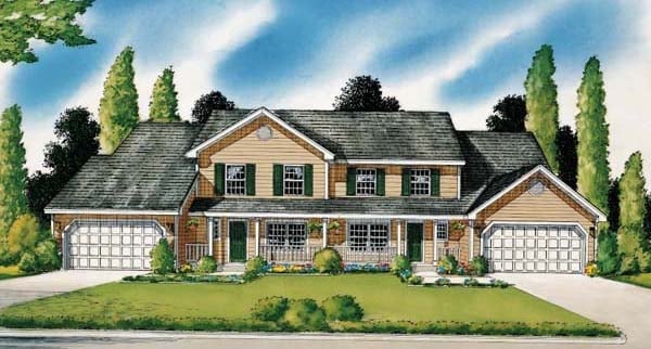 Multi-Family Plan 24243 Elevation