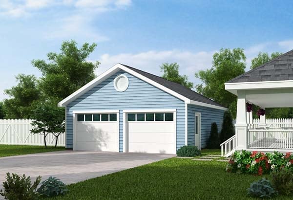 Garage Plan 30000 - 2 Car Garage Elevation