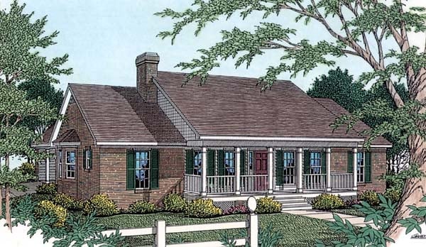 Plan 40031 | Country Style with 3 Bed, 3 Bath, 2 Car Garage