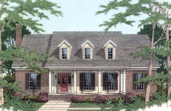 Plan 40034 | Country Style with 3 Bed, 2 Bath, 2 Car Garage