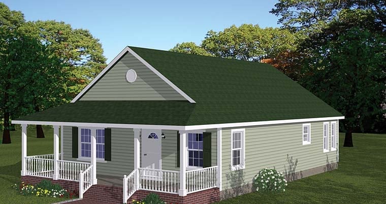 Country, Ranch, Southern, Traditional House Plan 40688 with 3 Bed, 2 Bath Elevation