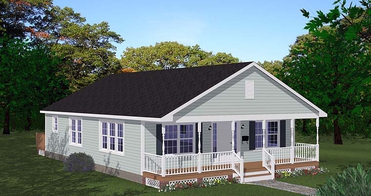 House Plan 40697 Elevation