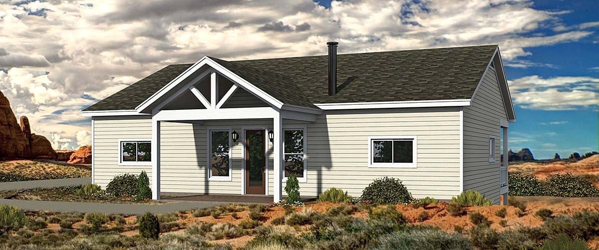 House Plan 40848 Elevation
