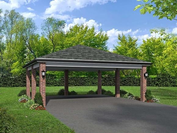 Garage Plan 40883 - 2 Car Garage Elevation