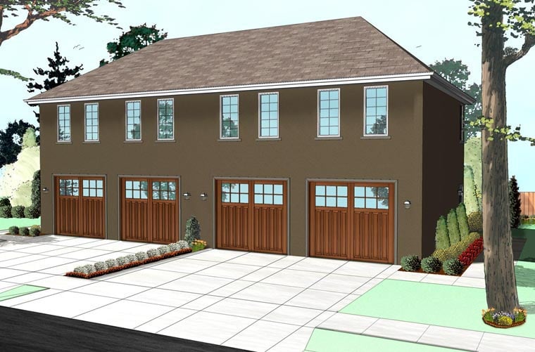 Multi-Family Plan 41113 Elevation