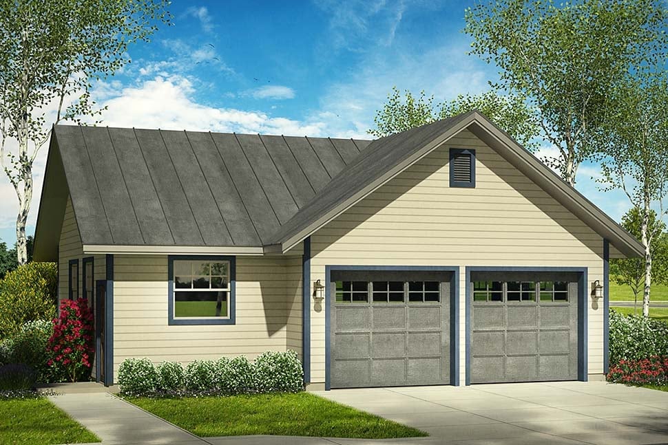 Garage Plan 41293 - 2 Car Garage Elevation
