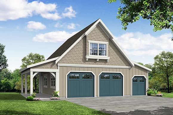 Garage Plan 41349 - Craftsman Style Garage Plan