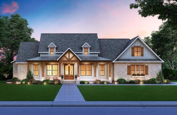 Farmhouse Home Plan Offers 2290 Sq Ft, 800 Sq Ft House Plans Cottage