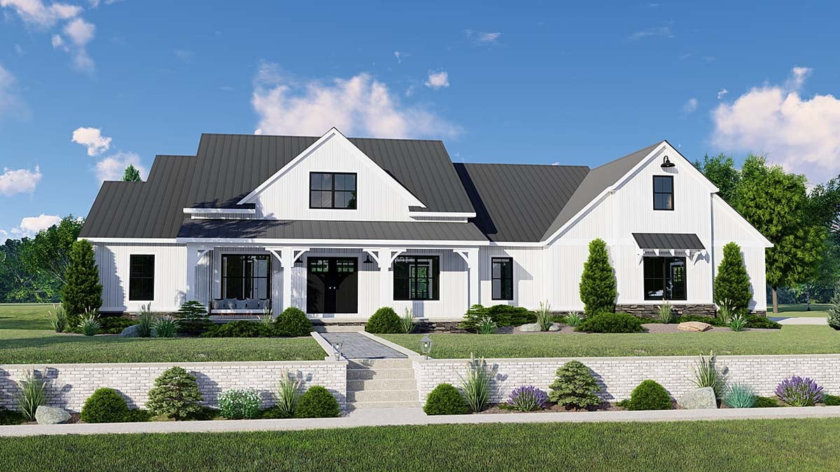 Plan 41822 | Traditional Style with 1 Bed, 2 Bath, 2 Car Garage