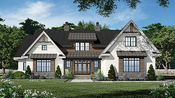 House Plan 41937 Elevation