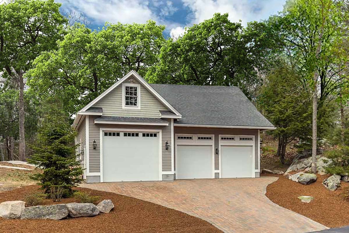 Garage Plan 43401 - 3 Car Garage Elevation