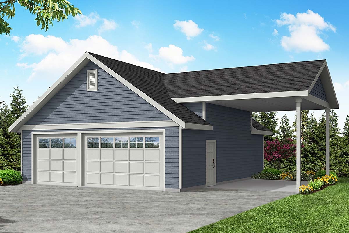Garage Plan 43730 - 4 Car Garage Elevation
