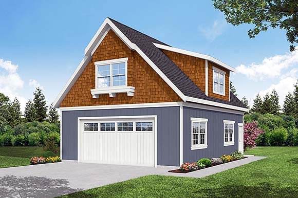 Garage Plan 43740 - 2 Car Garage Elevation