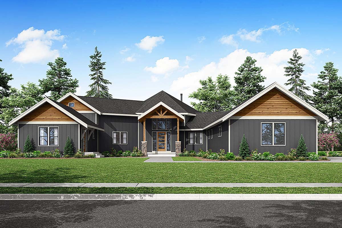 House Plan 43768 Elevation