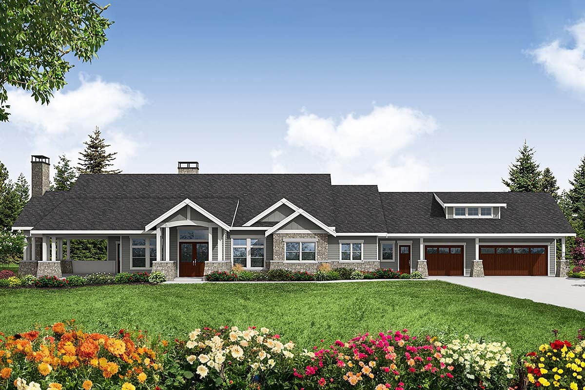 House Plan 43793 Elevation