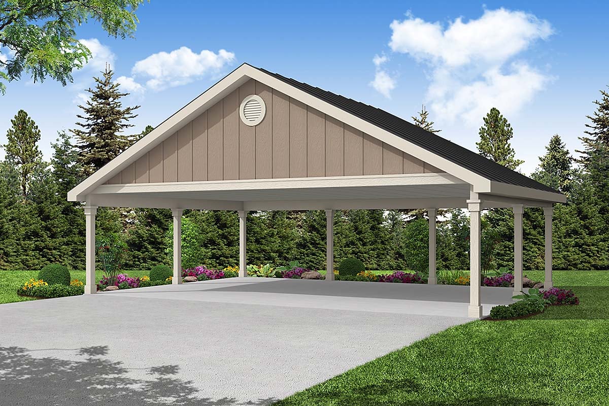 Garage Plan 43794 - 3 Car Garage Elevation