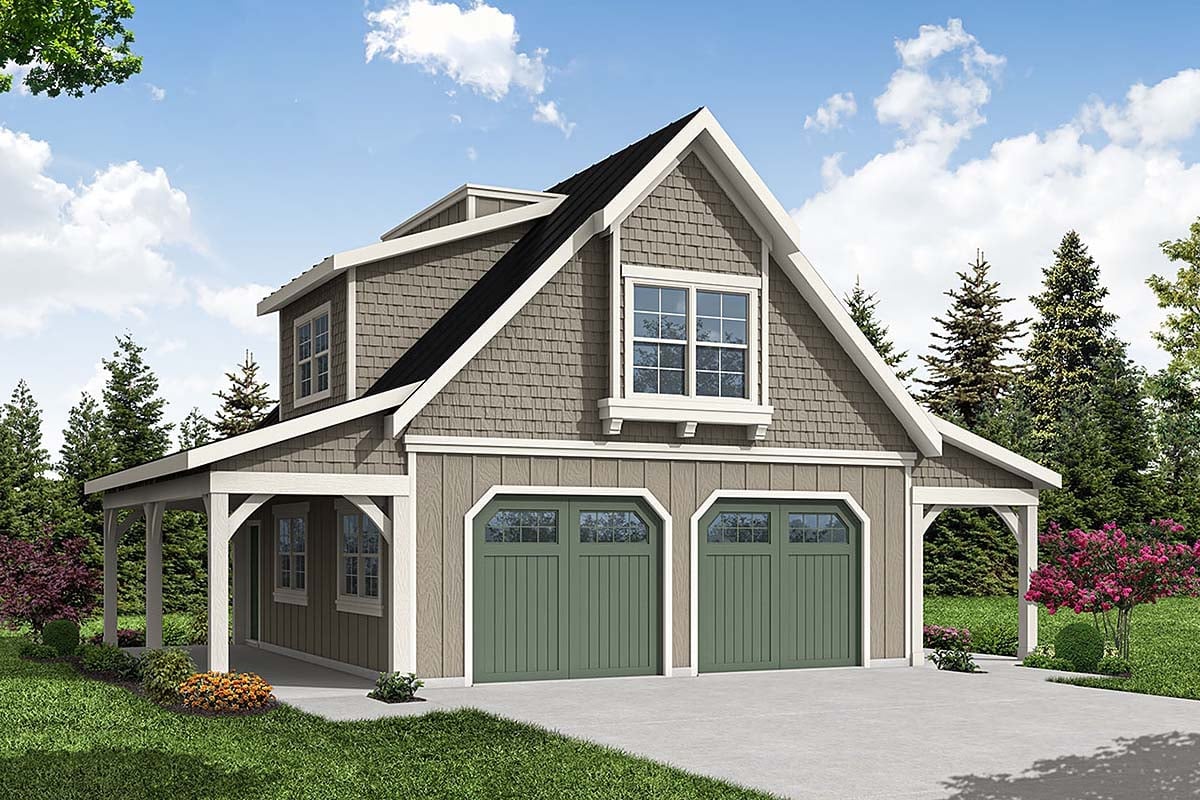 Garage Plan 43797 - 2 Car Garage Elevation