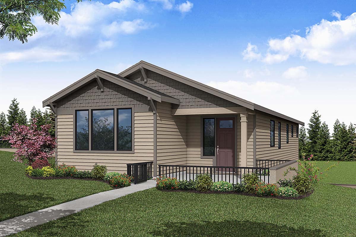 House Plan 43798 Elevation