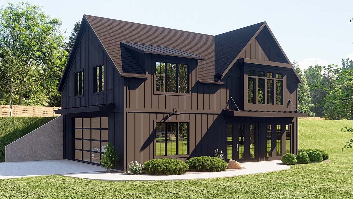 Garage-Living Plan 43925 Elevation