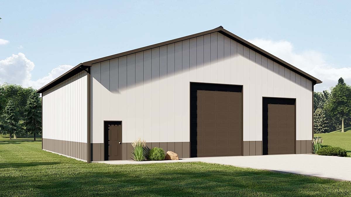 Garage Plan 43935 - 2 Car Garage Elevation