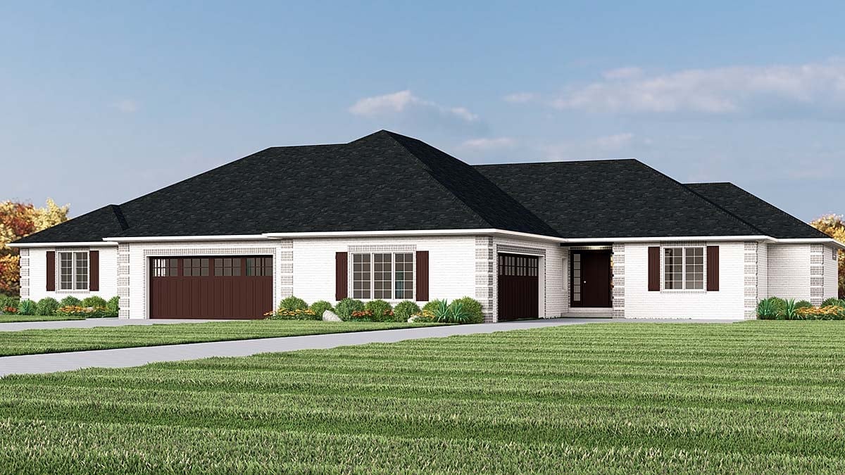 Multi-Family Plan 43984 Elevation