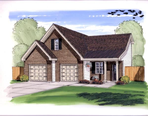 Garage Plan 44149 - 2 Car Garage Elevation