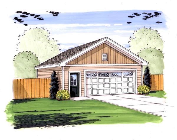 Garage Plan 44159 - 4 Car Garage Elevation