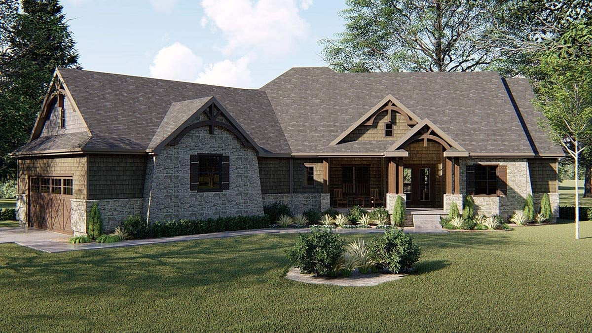 Plan 44216 | Ranch Style with 3 Bed, 3 Bath, 2 Car Garage