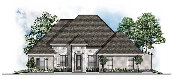 House Plan 44307 Elevation