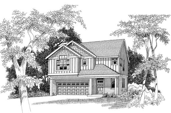 House Plan 44649 Elevation