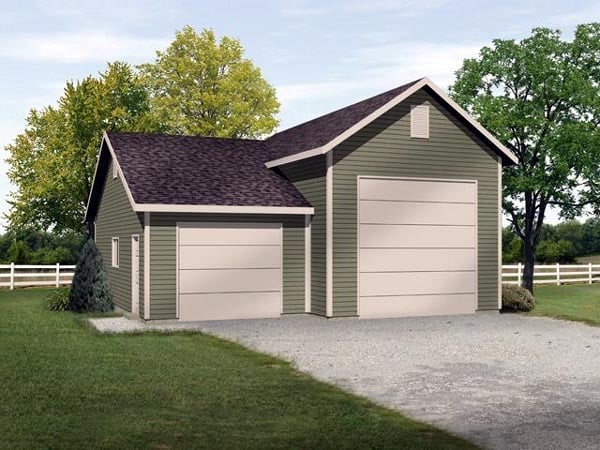 Garage Plan 45118 - 2 Car Garage Elevation