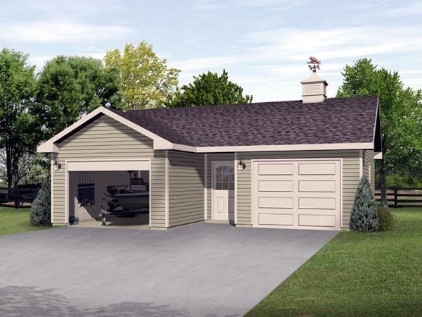 Garage Plan 45126 - 2 Car Garage Elevation