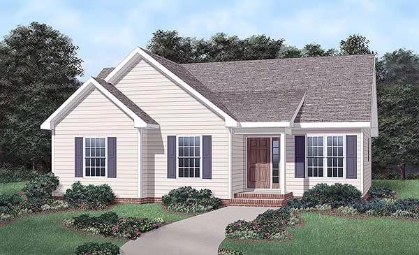 Plan 45443 | Traditional Style with 3 Bed, 2 Bath