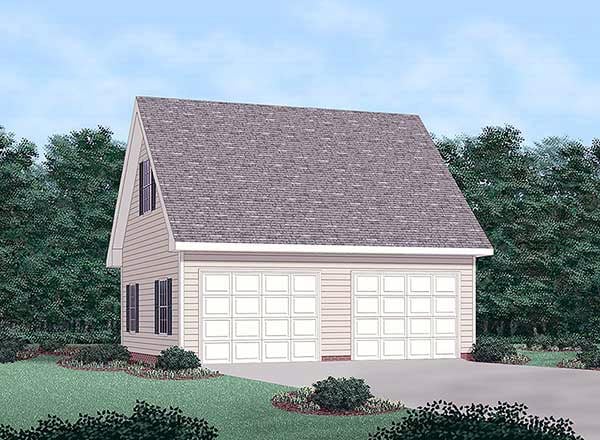 Garage Plan 45458 - 2 Car Garage Elevation
