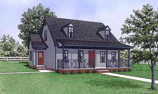 House Plan 45492 Elevation