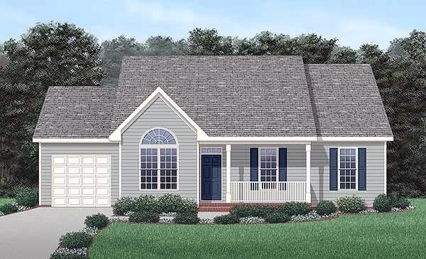House Plan 45493 Elevation