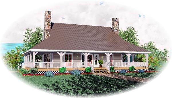 House Plan 45724 Elevation