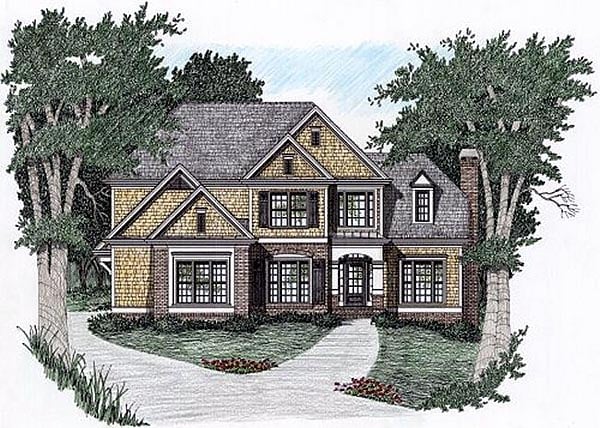 House Plan 45832 Elevation
