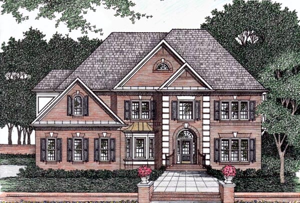House Plan 45848 Elevation