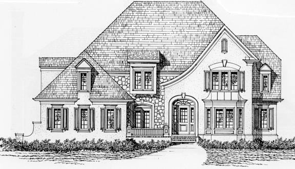 House Plan 45851 Elevation