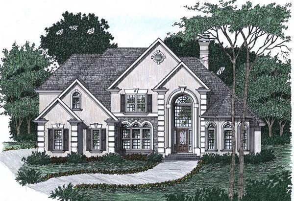 House Plan 45852 Elevation