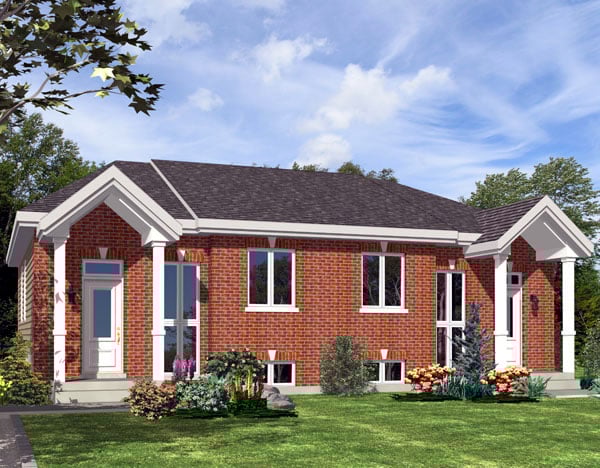 Multi-Family Plan 48247 Elevation