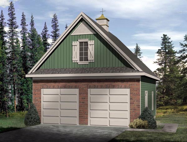 Garage Plan 49028 - 2 Car Garage Elevation