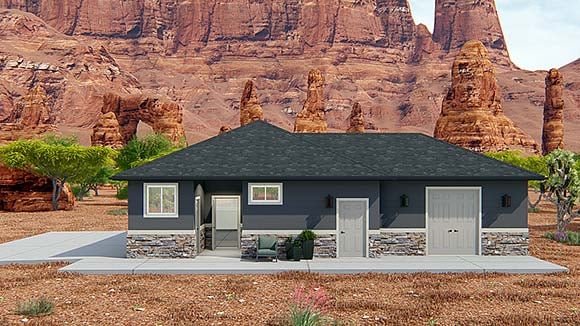Garage Plan 50571 - 2 Car Garage Elevation
