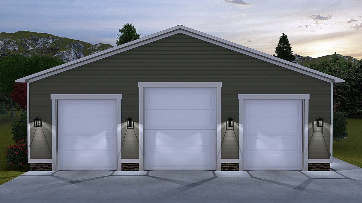 Garage Plan 50574 - 8 Car Garage Elevation