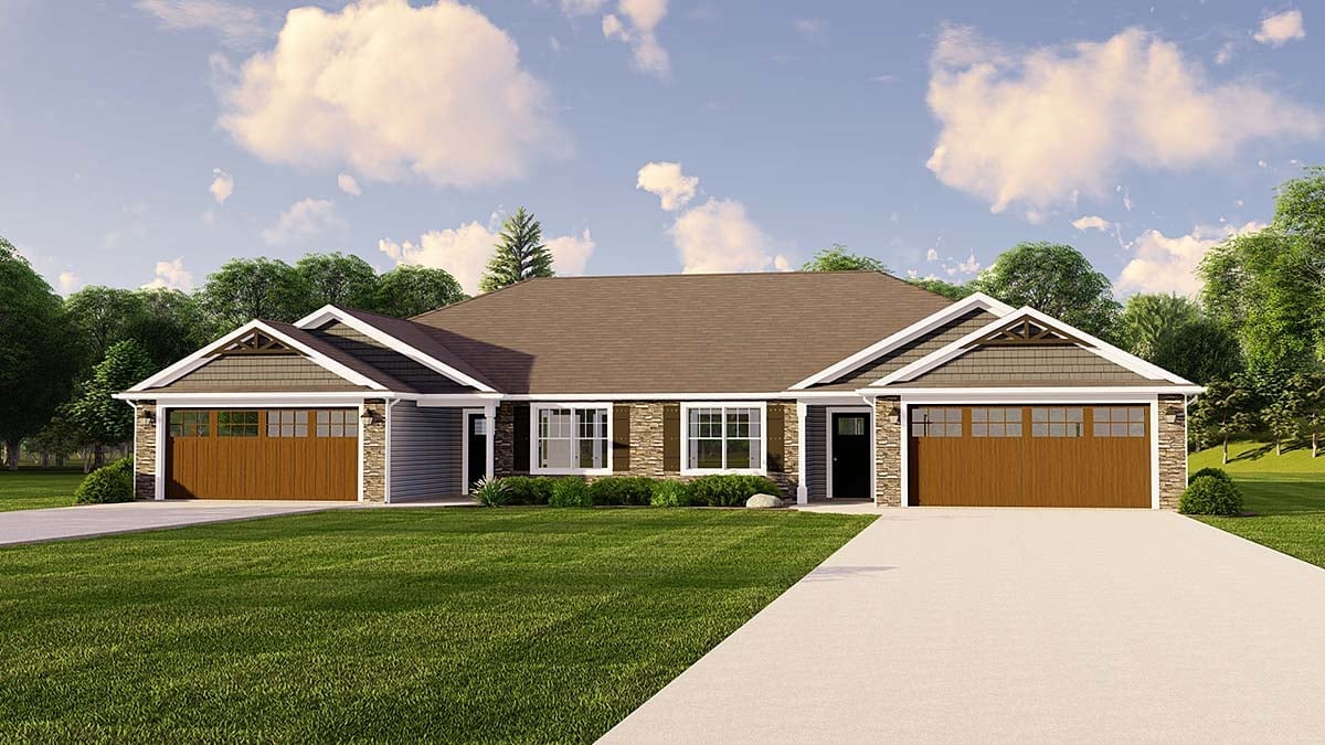 Multi-Family Plan 50721 Elevation