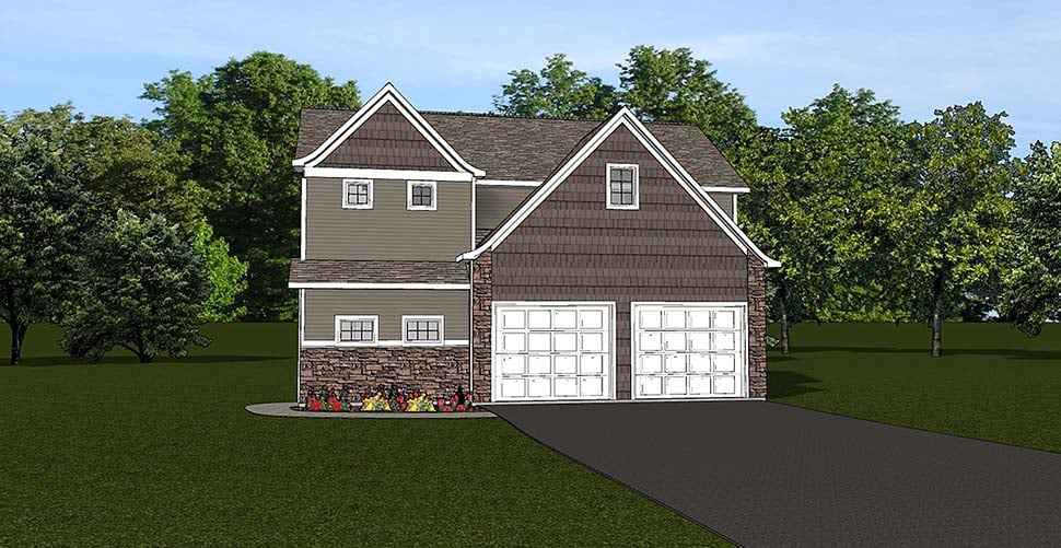 Garage Plan 50792 - 2 Car Garage Apartment Elevation