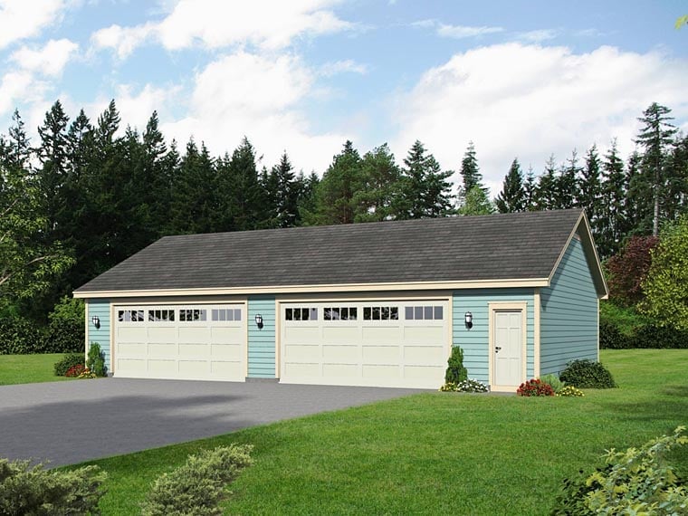 Garage Plan 51465 - 4 Car Garage Elevation